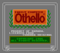 Othello title screen for Famicom Disk System
